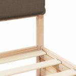 vidaXL Rám postele s čalúneným čelom Sivohnedá 75 x 190 cm – Obrázok 8