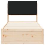 vidaXL Rám postele s čalúneným čelom Čierna 80 x 200 cm – Obrázok 5