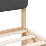 vidaXL Rám postele s čalúneným čelom Tmavo šedá 90 x 190 cm – Obrázok 8