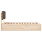 vidaXL Rám postele s čalúneným čelom Sivohnedá 90 x 190 cm – Obrázok 6