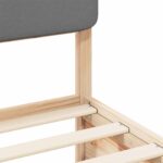 vidaXL Rám postele s čalúneným čelom Svetlosivá 75 x 190 cm – Obrázok 8