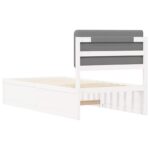 vidaXL Rám postele s čalúneným čelom Svetlosivá 75 x 190 cm – Obrázok 7