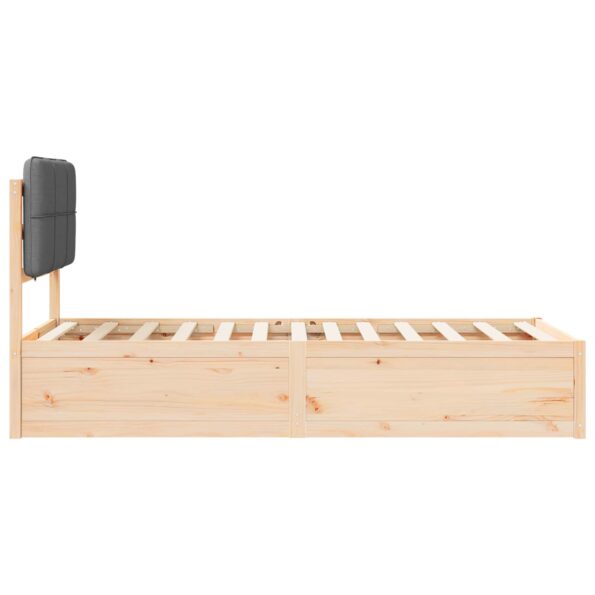vidaXL Rám postele s čalúneným čelom Tmavo šedá 100 x 200 cm – Obrázok 6