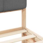vidaXL Rám postele s čalúneným čelom Tmavo šedá 100 x 200 cm – Obrázok 8