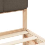 vidaXL Rám postele s čalúneným čelom Sivohnedá 80 x 200 cm – Obrázok 8