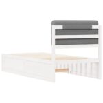 vidaXL Rám postele s čalúneným čelom Svetlosivá 80 x 200 cm – Obrázok 7
