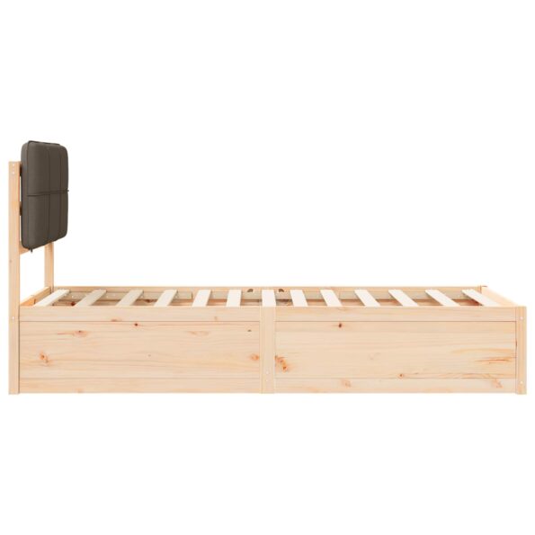 vidaXL Rám postele s čalúneným čelom Sivohnedá 75 x 190 cm – Obrázok 6