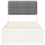 vidaXL Rám postele s čalúneným čelom Svetlosivá 75 x 190 cm – Obrázok 5