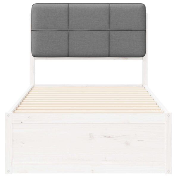 vidaXL Rám postele s čalúneným čelom Svetlosivá 75 x 190 cm – Obrázok 5