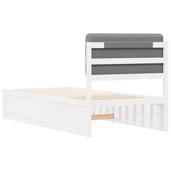 vidaXL Rám postele s čalúneným čelom Svetlosivá 75 x 190 cm – Obrázok 7