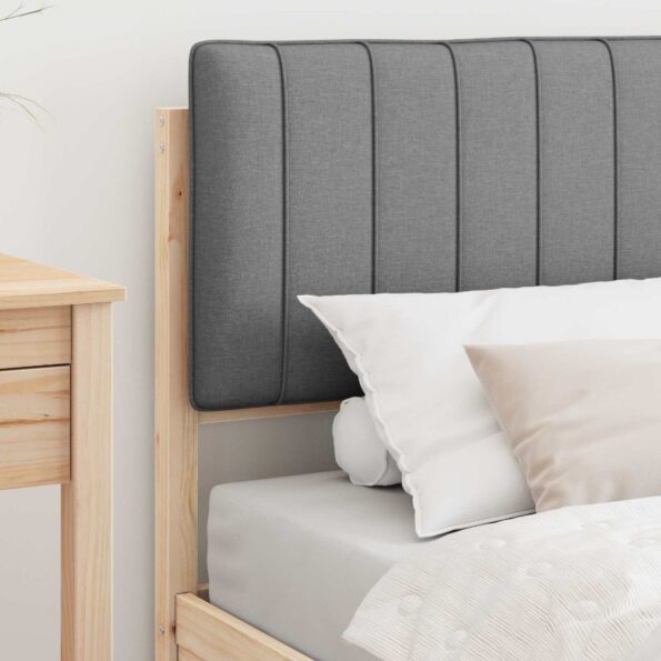 vidaXL Rám postele s čalúneným čelom Svetlosivá 90 x 200 cm – Obrázok 3