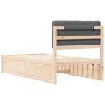 vidaXL Rám postele s čalúneným čelom Tmavo šedá 90 x 200 cm – Obrázok 7