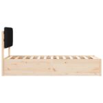 vidaXL Rám postele s čalúneným čelom Čierna 80 x 200 cm – Obrázok 6