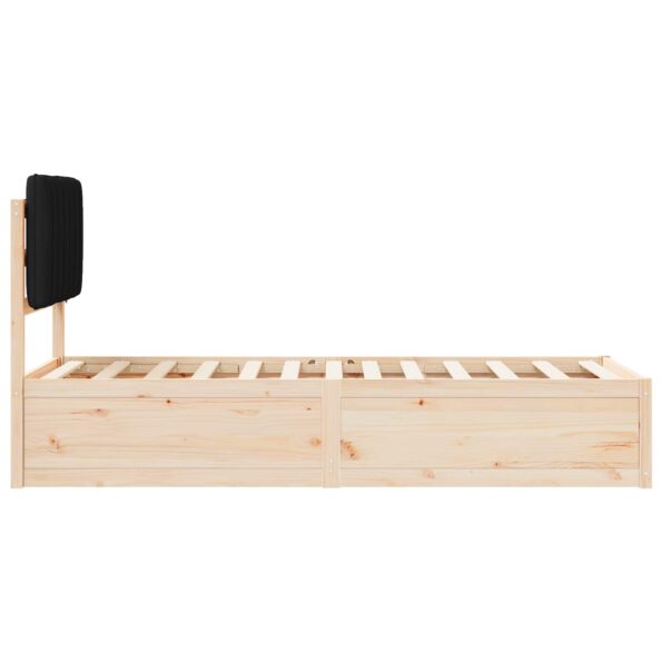 vidaXL Rám postele s čalúneným čelom Čierna 80 x 200 cm – Obrázok 6