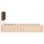 vidaXL Rám postele s čalúneným čelom Sivohnedá 80 x 200 cm – Obrázok 6