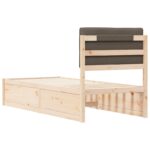 vidaXL Rám postele s čalúneným čelom Sivohnedá 75 x 190 cm – Obrázok 7