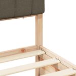 vidaXL Rám postele s čalúneným čelom Sivohnedá 75 x 190 cm – Obrázok 8