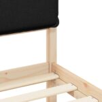 vidaXL Rám postele s čalúneným čelom Čierna 160 x 200 cm – Obrázok 8