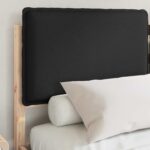 vidaXL Rám postele s čalúneným čelom Čierna 140 x 200 cm – Obrázok 3