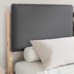 vidaXL Rám postele s čalúneným čelom Tmavo šedá 120 x 200 cm – Obrázok 3
