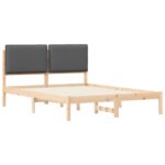 vidaXL Rám postele s čalúneným čelom Tmavo šedá 120 x 200 cm – Obrázok 4