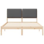 vidaXL Rám postele s čalúneným čelom Tmavo šedá 120 x 200 cm – Obrázok 5