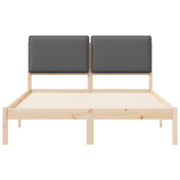 vidaXL Rám postele s čalúneným čelom Tmavo šedá 120 x 200 cm – Obrázok 5