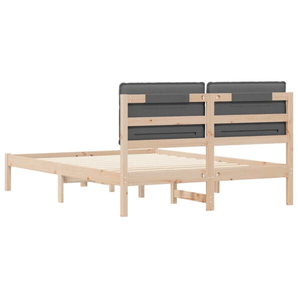 vidaXL Rám postele s čalúneným čelom Tmavo šedá 120 x 200 cm – Obrázok 7