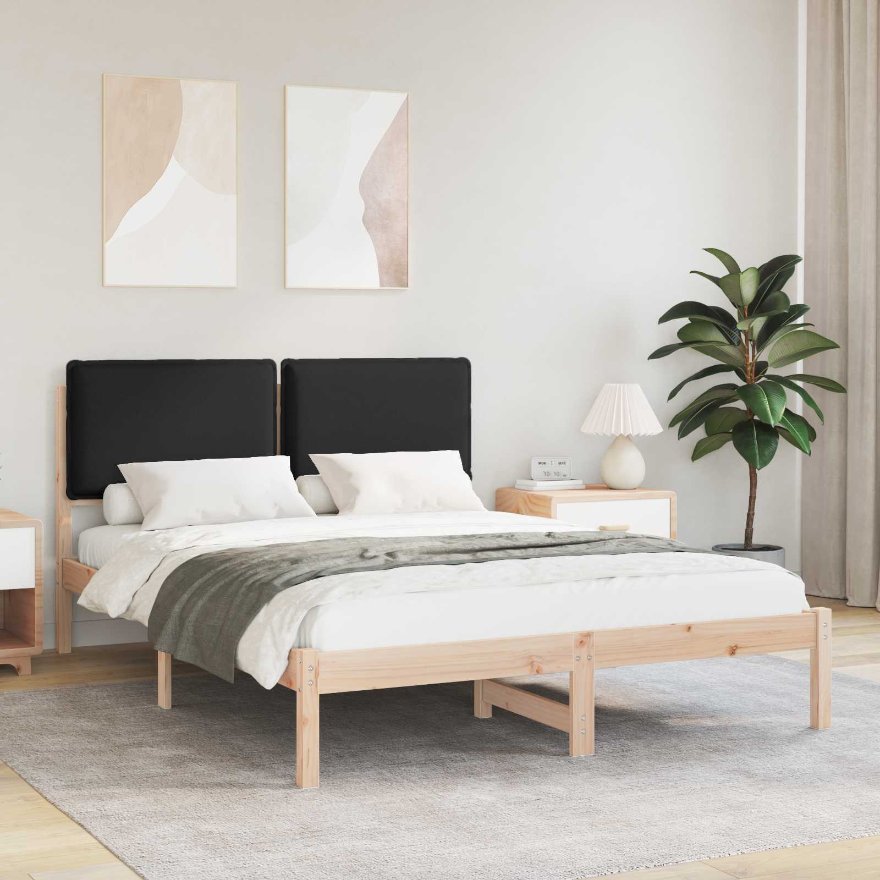877841_1.jpg vidaXL Rám postele s čalúneným čelom Čierny 120 x 200 cm – Obrázok 1