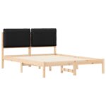 vidaXL Rám postele s čalúneným čelom Čierny 120 x 200 cm – Obrázok 4