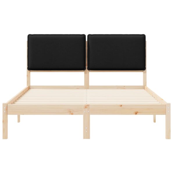 vidaXL Rám postele s čalúneným čelom Čierny 120 x 200 cm – Obrázok 5