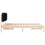 vidaXL Rám postele s čalúneným čelom Čierny 120 x 200 cm – Obrázok 6