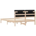 vidaXL Rám postele s čalúneným čelom Čierny 120 x 200 cm – Obrázok 7