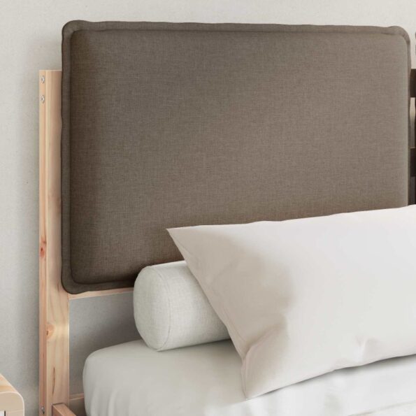 vidaXL Rám postele s čalúneným čelom Sivohnedá 120 x 200 cm – Obrázok 3