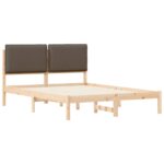 vidaXL Rám postele s čalúneným čelom Sivohnedá 120 x 200 cm – Obrázok 4