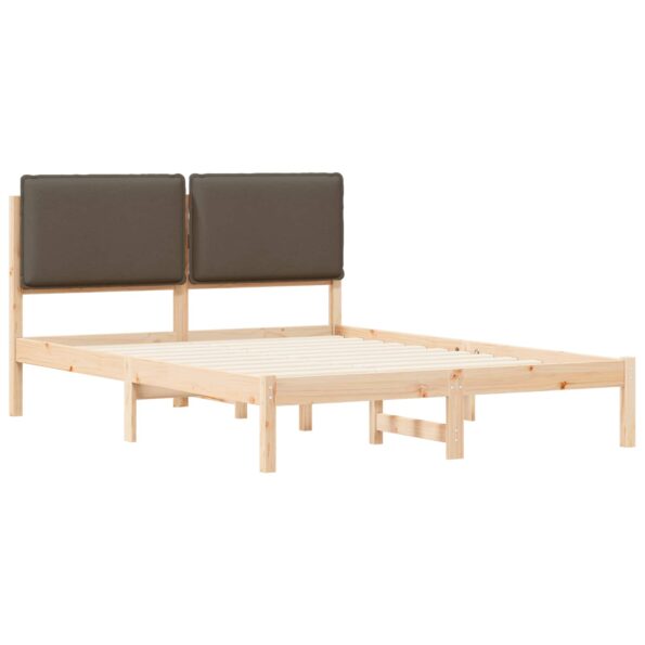 vidaXL Rám postele s čalúneným čelom Sivohnedá 120 x 200 cm – Obrázok 4