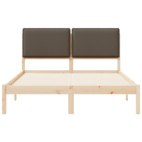 vidaXL Rám postele s čalúneným čelom Sivohnedá 120 x 200 cm – Obrázok 5