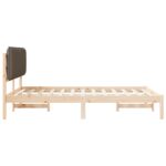 vidaXL Rám postele s čalúneným čelom Sivohnedá 120 x 200 cm – Obrázok 6