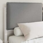 vidaXL Rám postele s čalúneným čelom Svetlosivá 120 x 200 cm – Obrázok 3