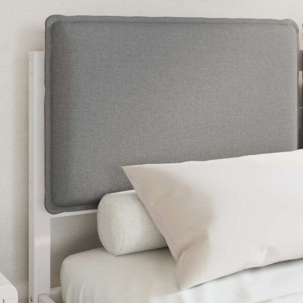 vidaXL Rám postele s čalúneným čelom Svetlosivá 120 x 200 cm – Obrázok 3