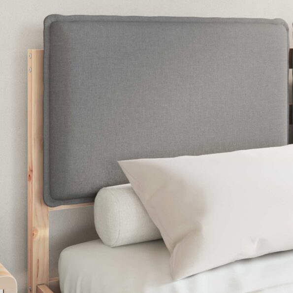 vidaXL Rám postele s čalúneným čelom Svetlosivá 135 x 190 cm – Obrázok 3