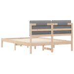 vidaXL Rám postele s čalúneným čelom Svetlosivá 135 x 190 cm – Obrázok 7