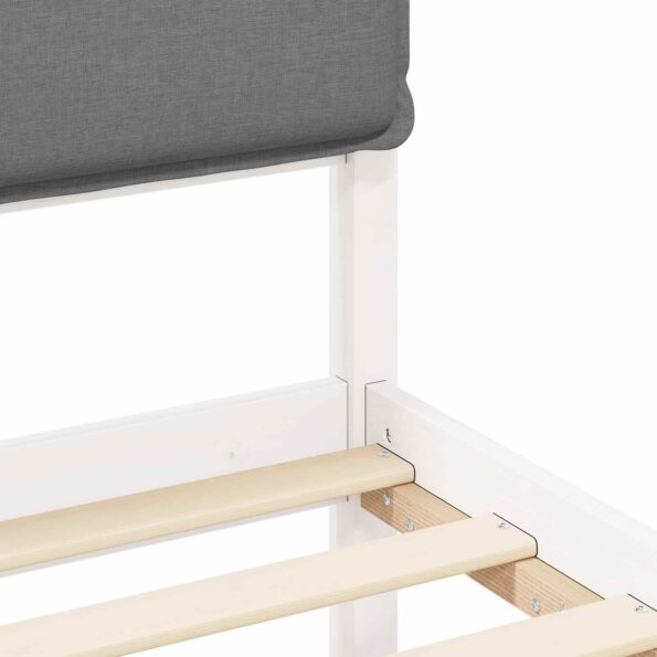 vidaXL Rám postele s čalúneným čelom Svetlosivá 80 x 200 cm – Obrázok 8