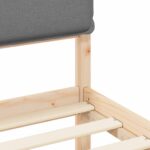 vidaXL Rám postele s čalúneným čelom Svetlosivá 75 x 190 cm – Obrázok 8