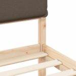 vidaXL Rám postele s čalúneným čelom Sivohnedá 75 x 190 cm – Obrázok 8