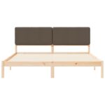 vidaXL Rám postele s čalúneným čelom Sivohnedá 180 x 200 cm – Obrázok 5