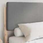 vidaXL Rám postele s čalúneným čelom Svetlosivá 150 x 200 cm – Obrázok 3