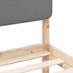 vidaXL Rám postele s čalúneným čelom Svetlosivá 150 x 200 cm – Obrázok 8