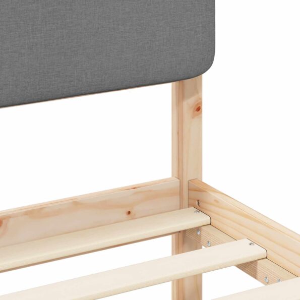 vidaXL Rám postele s čalúneným čelom Svetlosivá 150 x 200 cm – Obrázok 8