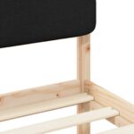 vidaXL Rám postele s čalúneným čelom Čierna 150 x 200 cm – Obrázok 8